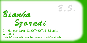 bianka szoradi business card